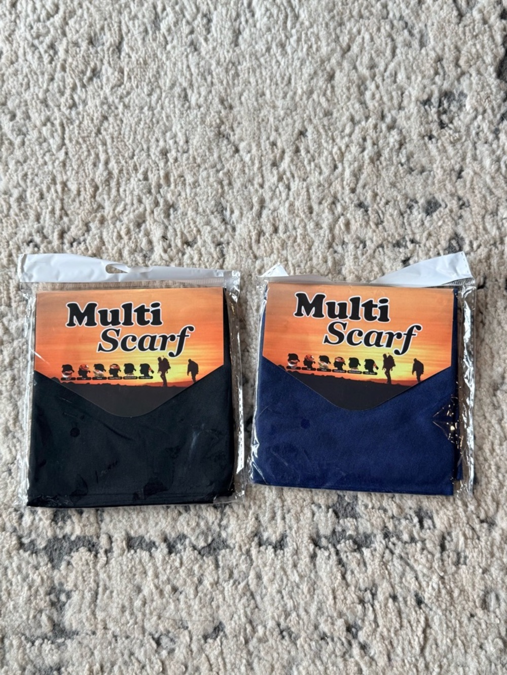 NWT-Unisex Multi Scarf Pack — Black and Navy-12 Ways to wear - Picture 1 of 3
